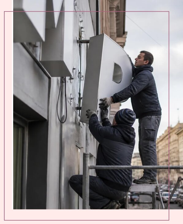 Изготовление и монтаж больших объемных букв в Кушве
